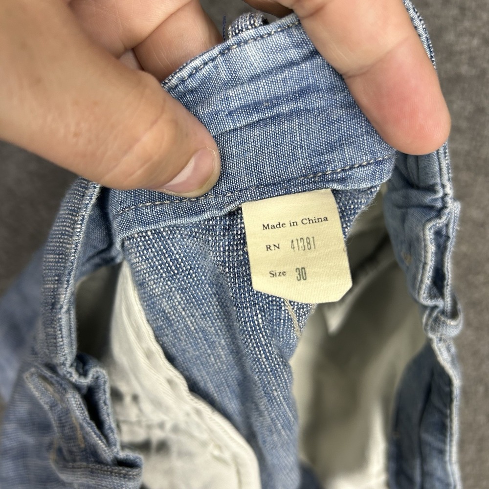 RRL Double RL Shorts Mens 30 Blue 100% Linen 8" inseam - Picture 11 of 13
